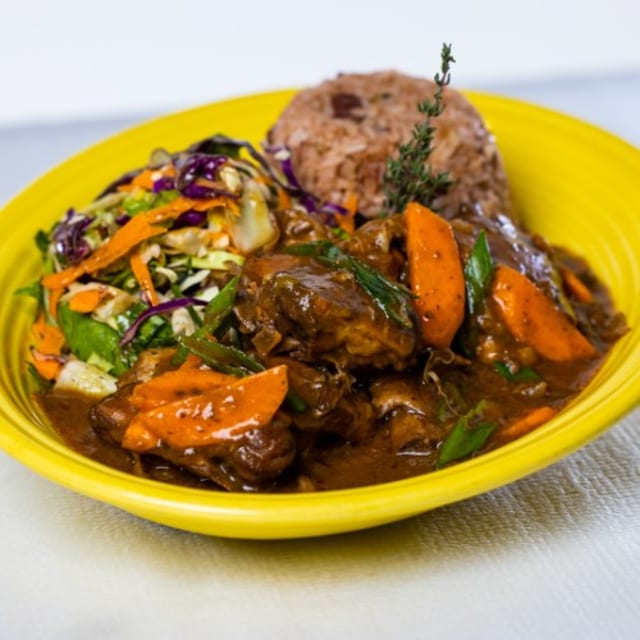 Brown Stew Chicken.