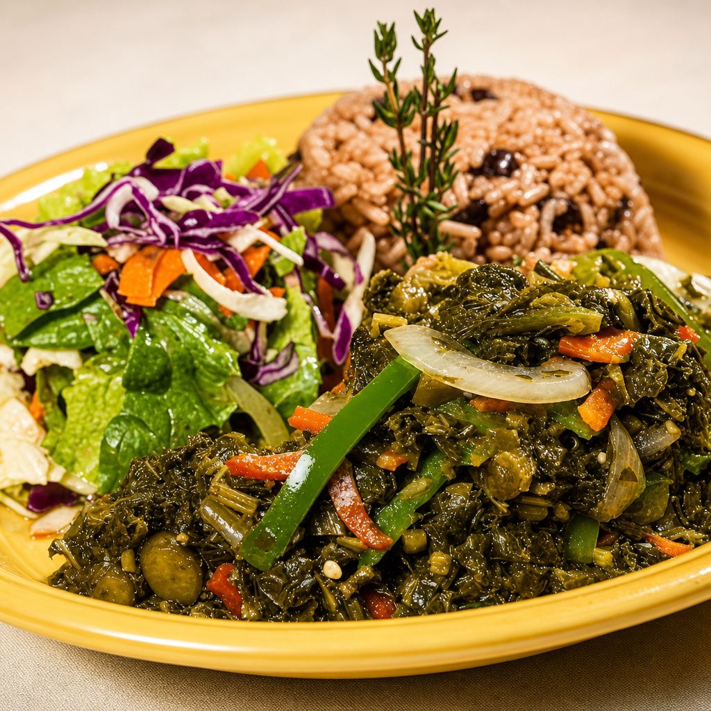 Side Callaloo & Saltfish.