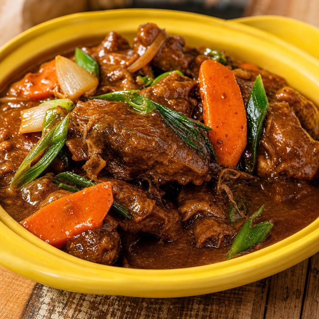 Side Brownstew Chicken.
