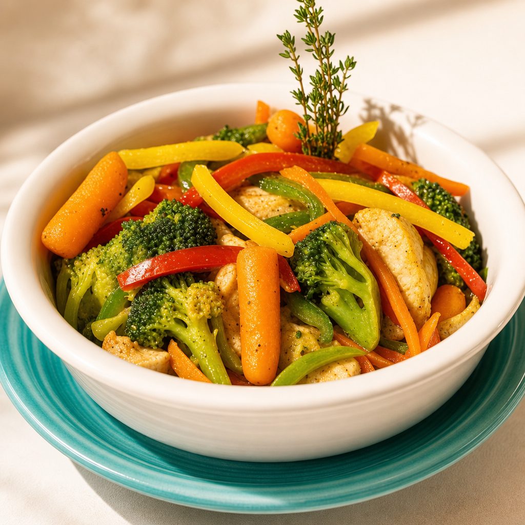 Steamed Vegetables.