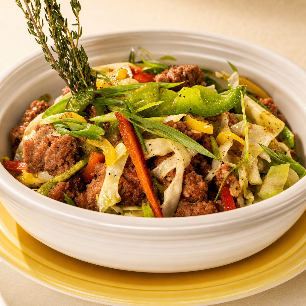 Side Cabbage And Beef.